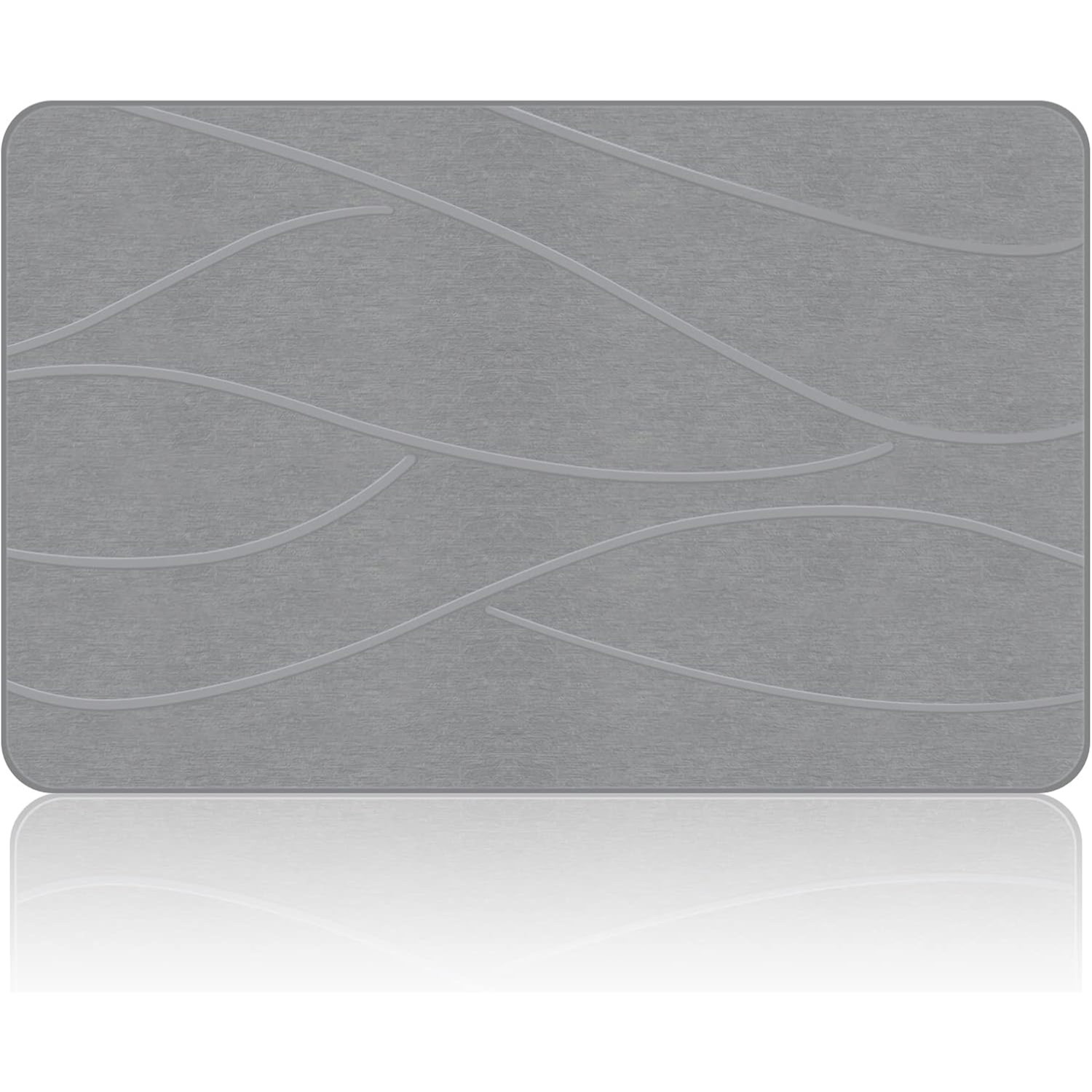 Loom & Nest Diatomaceous Earth Stone Bath Mat for Bathroom, Gray