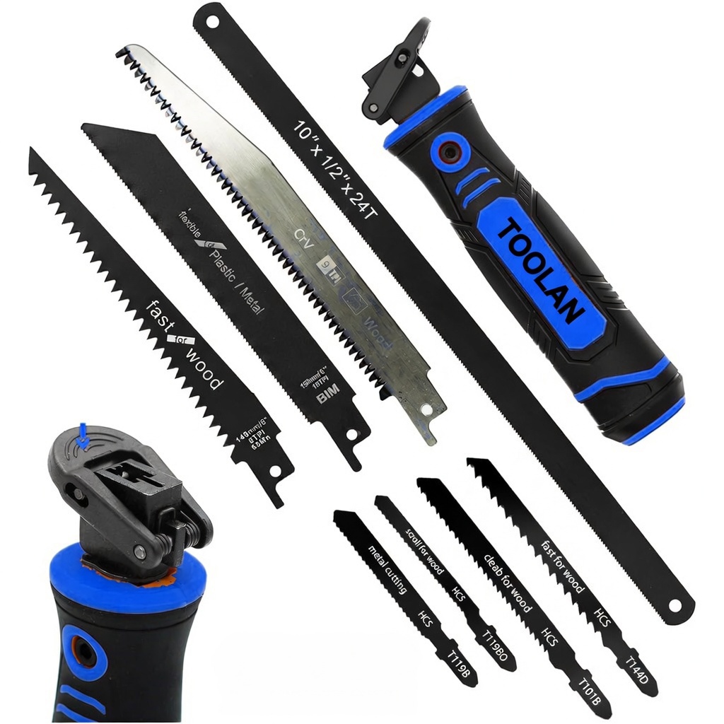 8-in-1 Multi-Blade Hand Saw – Drywall, Hacksaw, Jab Saw & Wood Cutting Tool